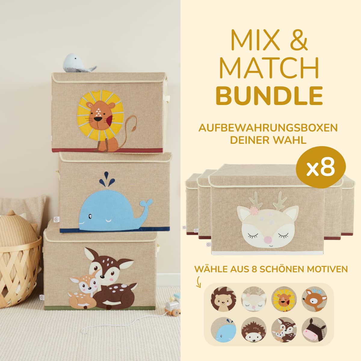 Bundle: 8x Aufbewahrungsboxen mit Deckel 15% Rabatt